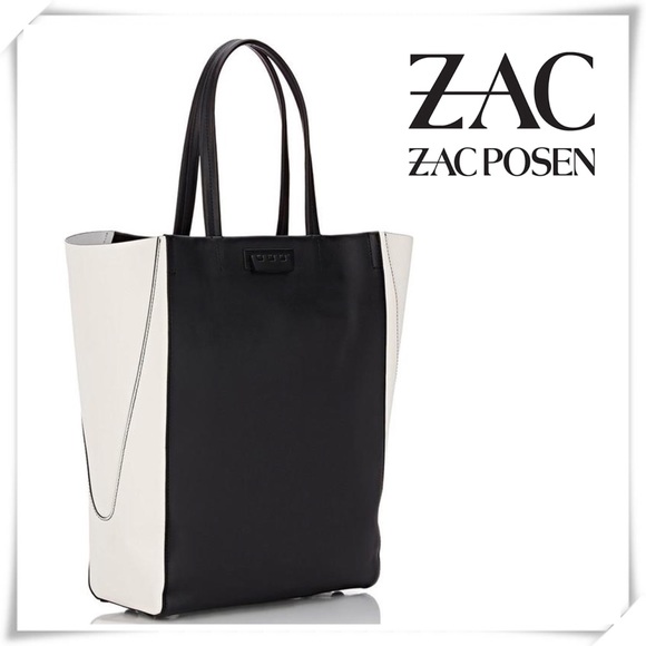 Zac Posen Handbags - Zac Posen Stunning Shopper Tote Bag Black & White